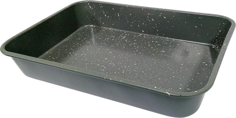 casaWare Grande Lasagna/Roaster Pan 18 x 12 x 3-Inch - Extra Large, Ceramic Coated NonStick (Silver Granite) - Image 2
