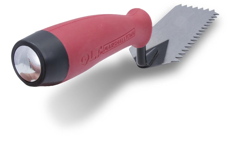 MARSHALLTOWN QLT V Notched Margin Trowel, Flooring and Tiling, Soft Grip Handle, 5 x 2 Inch, MT79 - Image 3