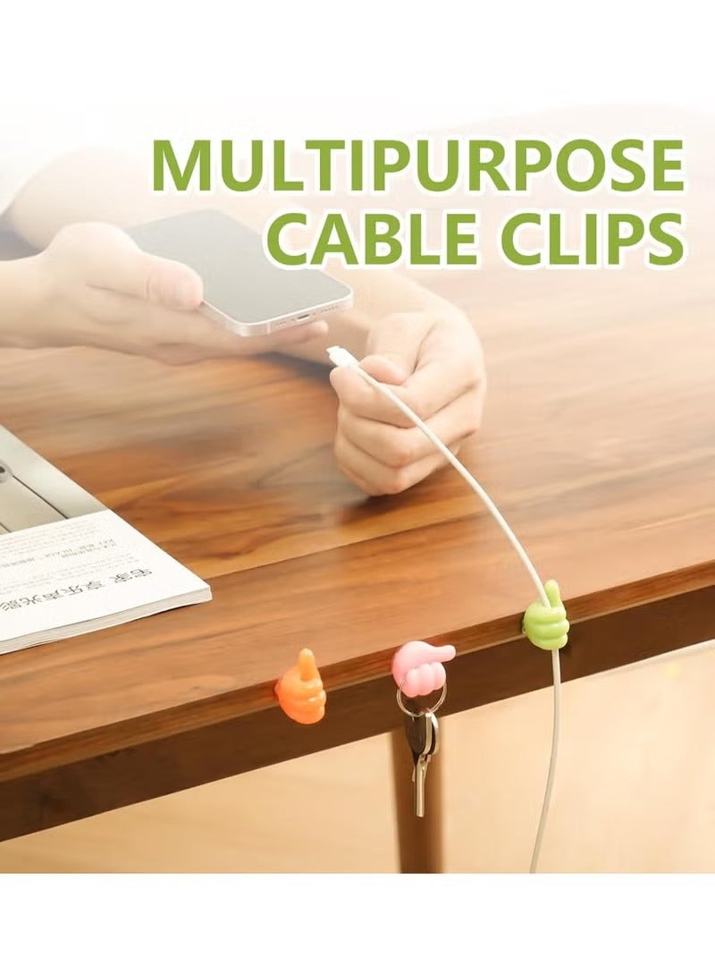 Multifunctional Wire Organizer and Holder for Electrical Cords and Cables and Personal Belongings Hand Shaped Clip for Organizing Wire and Cable and Home Accessories Self Adhesive Multicolor - Image 1