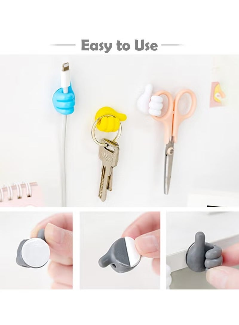 Multifunctional Wire Organizer and Holder for Electrical Cords and Cables and Personal Belongings Hand Shaped Clip for Organizing Wire and Cable and Home Accessories Self Adhesive Multicolor - Image 2