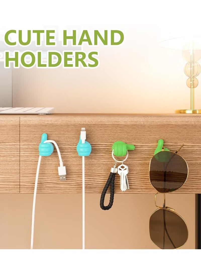 Multifunctional Wire Organizer and Holder for Electrical Cords and Cables and Personal Belongings Hand Shaped Clip for Organizing Wire and Cable and Home Accessories Self Adhesive Multicolor - Image 5