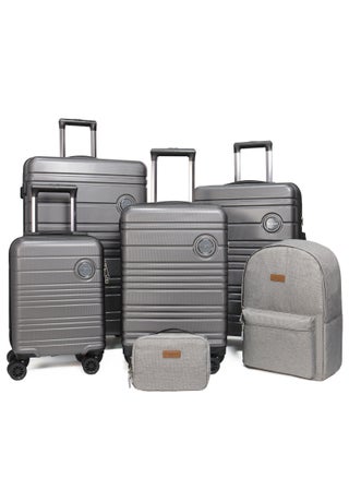 Aklsvion Hard Case Trolley Luggage Set Of 4 For Unisex ABS Lightweight 4 Double Wheeled Suitcase With Built In TSA Type Lock Grey - pzsku/Z1BF5E3FF2B649CF269FAZ/45/_/1726727529/249fe53f-8452-48e6-9225-45daba922d03