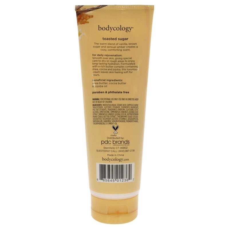 Bodycology Moisturizing Body Cream for Women, Toasted Sugar, 8.0 Ounce, Packaging May Vary - Image 2