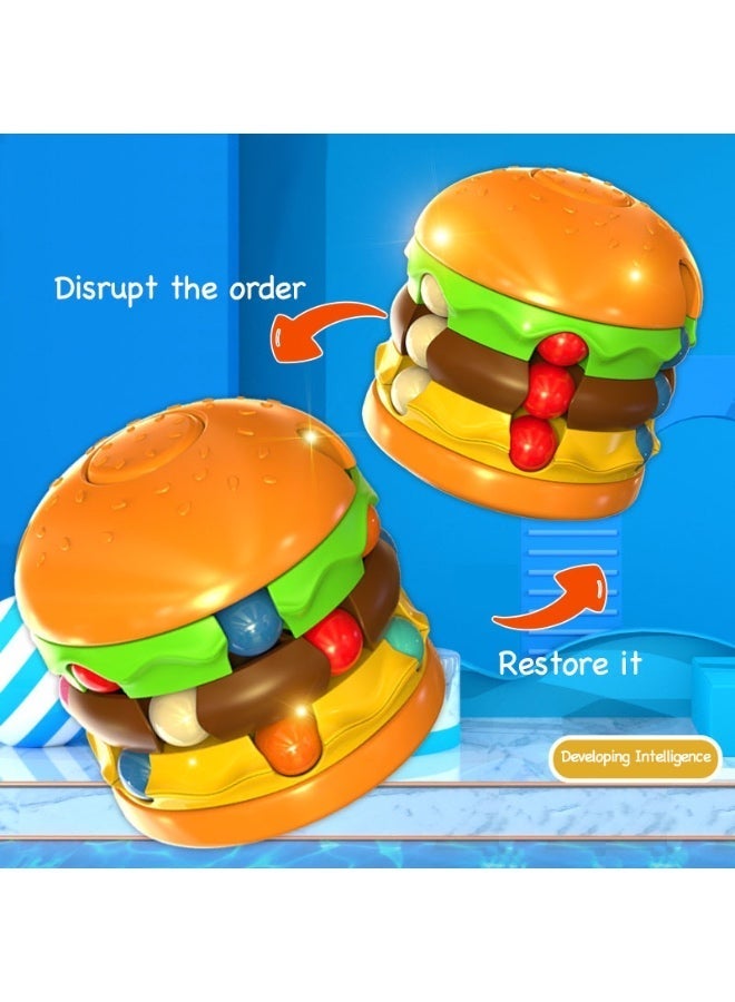 Brain Teasers Rubik Speed Cube Puzzle Children's educational toys Creative stress relieving gadget Hamburg Cube Fingertip Gyroscope with Rolling Balls with Stress Relief Balls for Kids Brain Training - Image 2