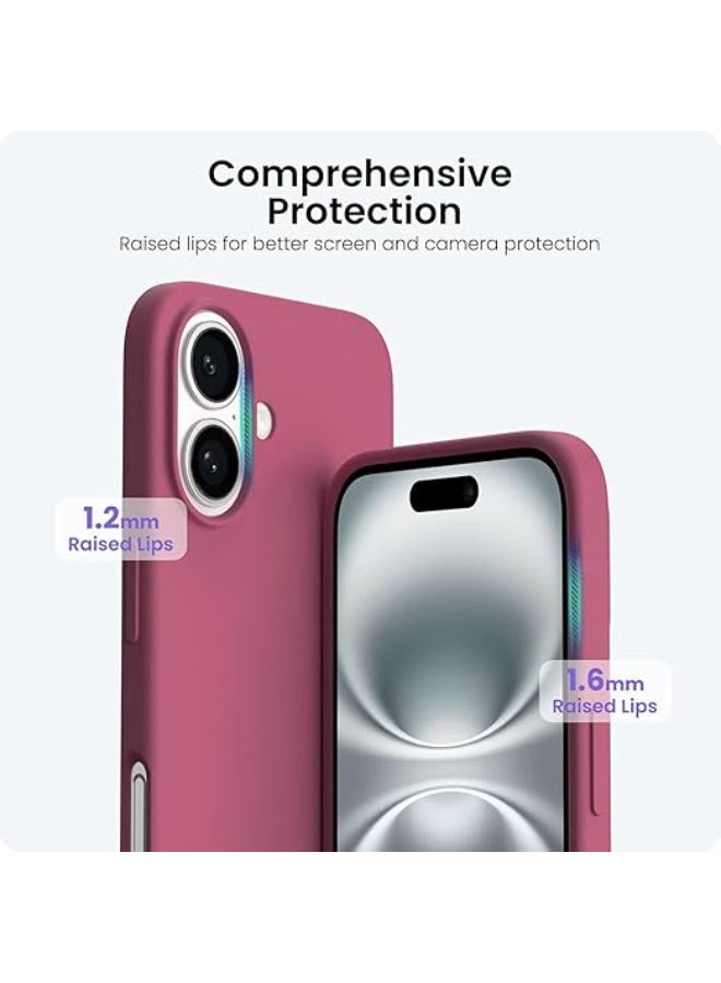 جراب متوافق مع iPhone 17 مقاس 6.3 بوصة، جراب واقٍ رفيع من السيليكون السائل بثلاث طبقات مغطى بالكامل بجل ناعم من المطاط مقاس 6.3 بوصة، لون كستنائي - Image 2