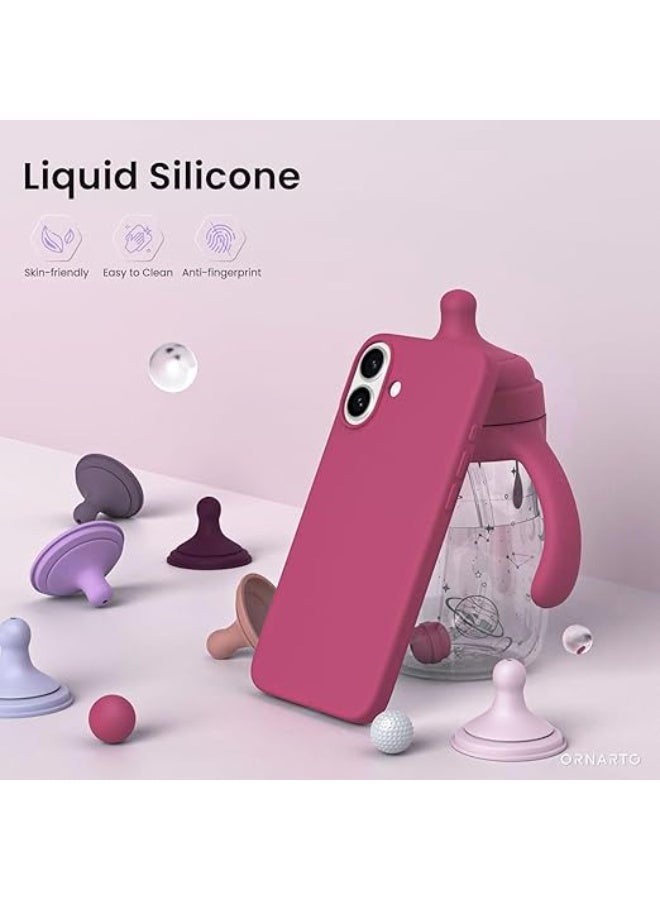 جراب متوافق مع iPhone 17 مقاس 6.3 بوصة، جراب واقٍ رفيع من السيليكون السائل بثلاث طبقات مغطى بالكامل بجل ناعم من المطاط مقاس 6.3 بوصة، لون كستنائي - Image 3