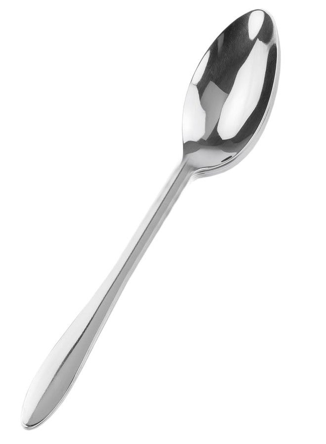 Home Basics 4 Piece Dinner Spoons, Silver - Image 1