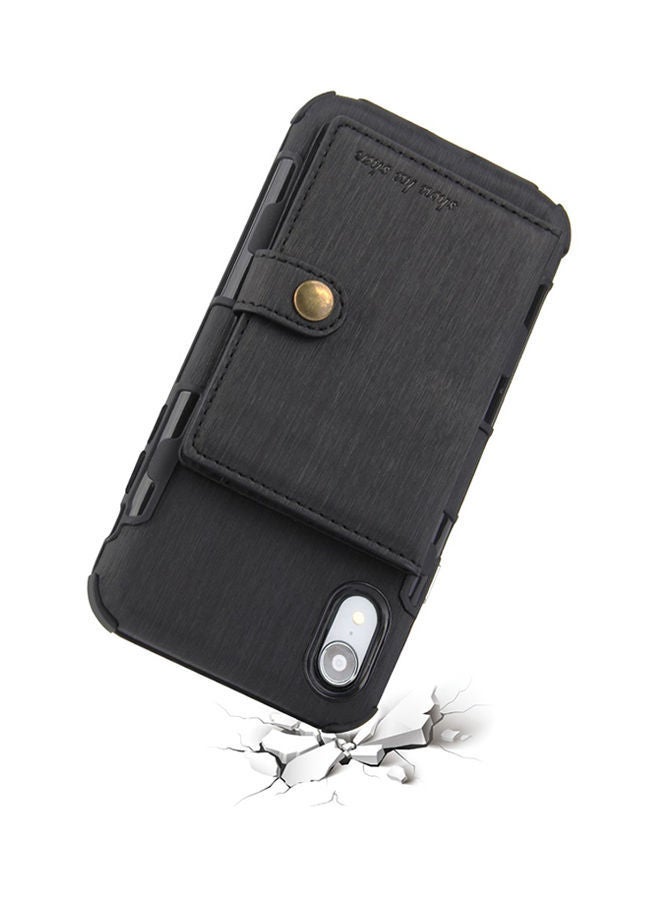 NIBEMINENT Protective Wallet Case Cover For Apple iPhone XR Black  - Image 3