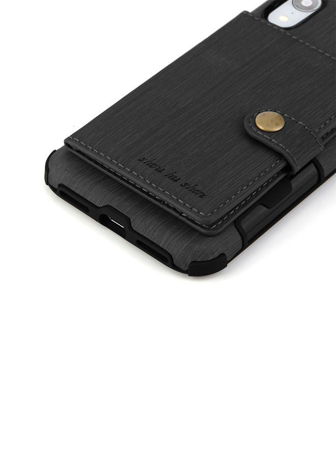 NIBEMINENT Protective Wallet Case Cover For Apple iPhone XR Black  - Image 4