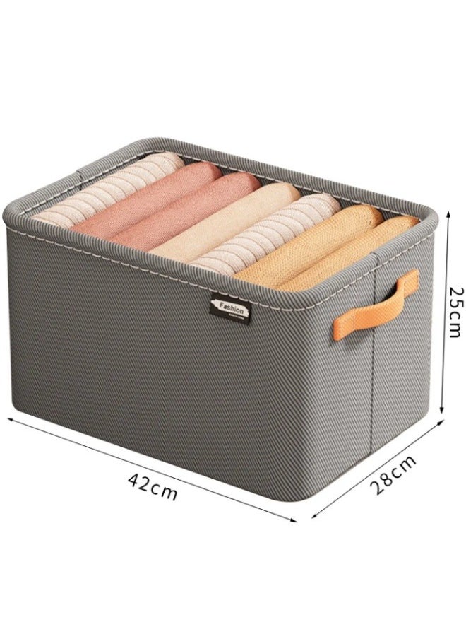 Generic Wardrobe clothing organizer, foldable wardrobe storage organizer, steel frame support, suitable for jeans, washable wardrobe storage box, cube storage box with handles, moisture-proof and dust-proof, free stacking, no odor, suitable for home bedroom office  - Image 2