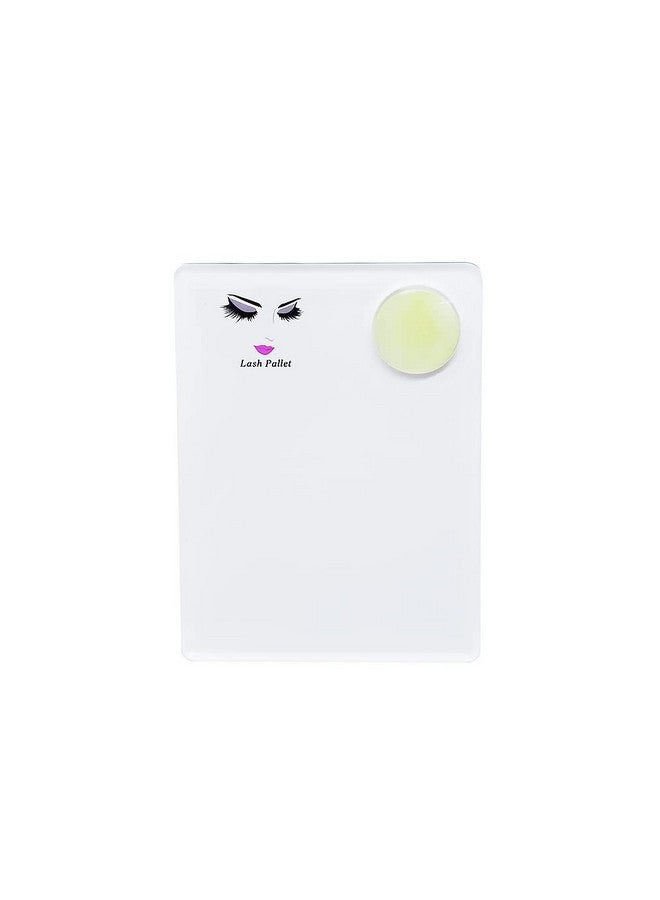 LIXIMMAZN Acrylic Eyelash Extension Eye Lash Pallet Tool Grafting False Eyelash Jade Console Round Jade Stone Organizer Eyelash Extension Grafting Pad Lash Tray Gasket (White) - Image 5