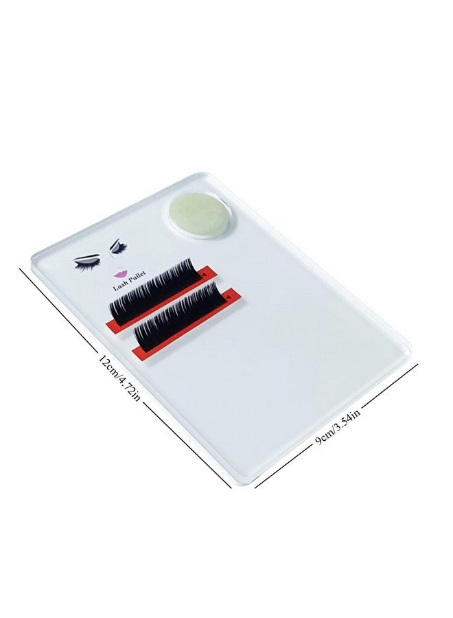 LIXIMMAZN Acrylic Eyelash Extension Eye Lash Pallet Tool Grafting False Eyelash Jade Console Round Jade Stone Organizer Eyelash Extension Grafting Pad Lash Tray Gasket (White) - Image 4