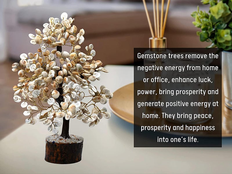 Galox Galox Natural Original Gomti Chakra Gomati Chakra Tree for Good Luck Prosperity Decorative Showpiece Tree 500 Bead Gomti Chskra Tree - Image 3
