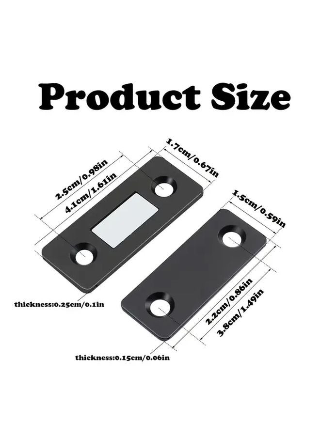 10pcs Black Heavy Duty Magnetic Door Closures Strong Hold No Drill Installation - Image 4