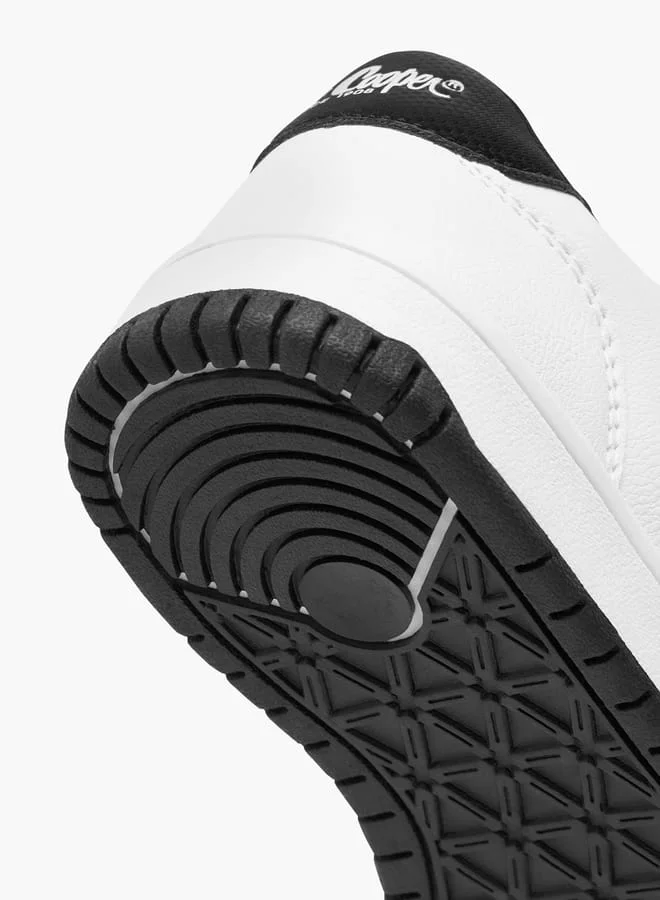 Lee Cooper Boy's Logo Applique Sneakers with Hook and Loop Closure
