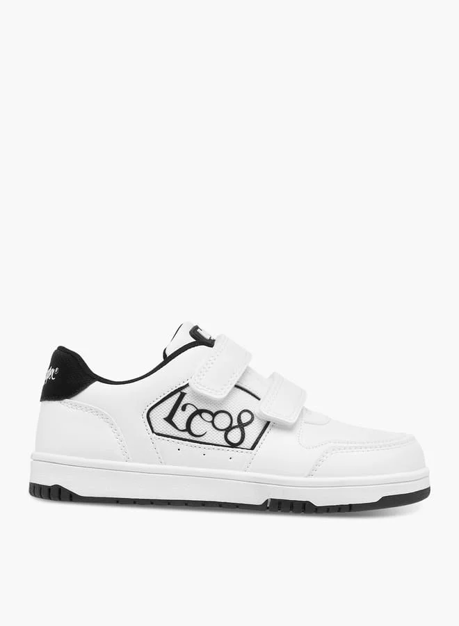 Lee Cooper Boy's Logo Applique Sneakers with Hook and Loop Closure