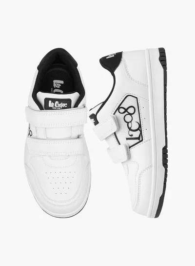 Lee Cooper Boy's Logo Applique Sneakers with Hook and Loop Closure