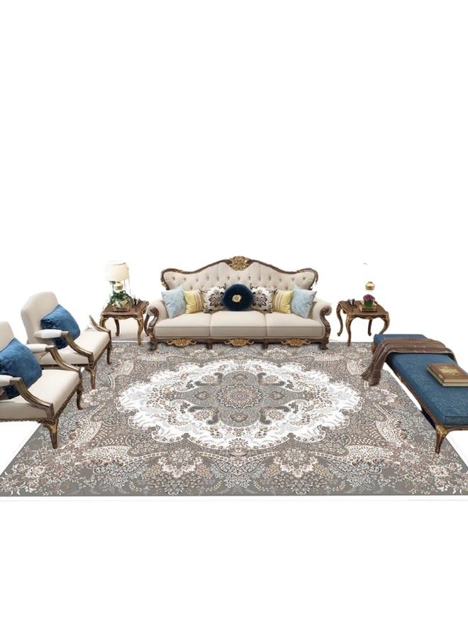 SMART HOME Ceramic Carpets Excellent Velvet Rug Padded And Soft To The Touch With Beautiful 3D Patterns Made of High-Quality Materials Nano Seating Mattress Polypropylene Square Multicolour size 3X4 meters - Image 3