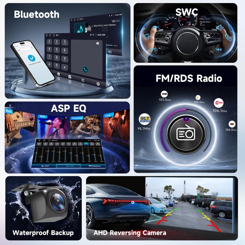 Driauto 2G+64G Radio for Chevy Chevrolet Silverado Tahoe Suburban SSR 2003-2006 Impala, GMC Canyo Envoy Savana Sierra Yukon, for Hummer H2 H3, for Saturn Pontiac Buick, CarPlay Android Auto, GPS Bluetooth - Image 4