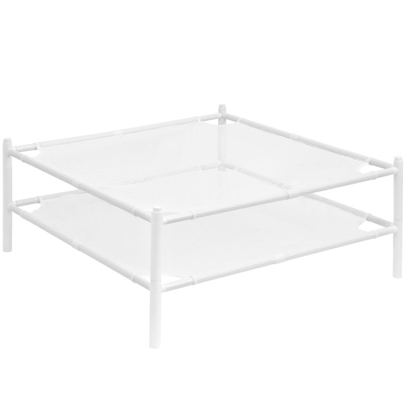 STORAGE MANIAC Sweater Drying Rack Mesh Clothes Drying Rack Stackable Laundry Drying Rack Lay Flat Dryer for Delicates Portable Dry Rack for Indoor or Outdoor White 2Pack - Image 1