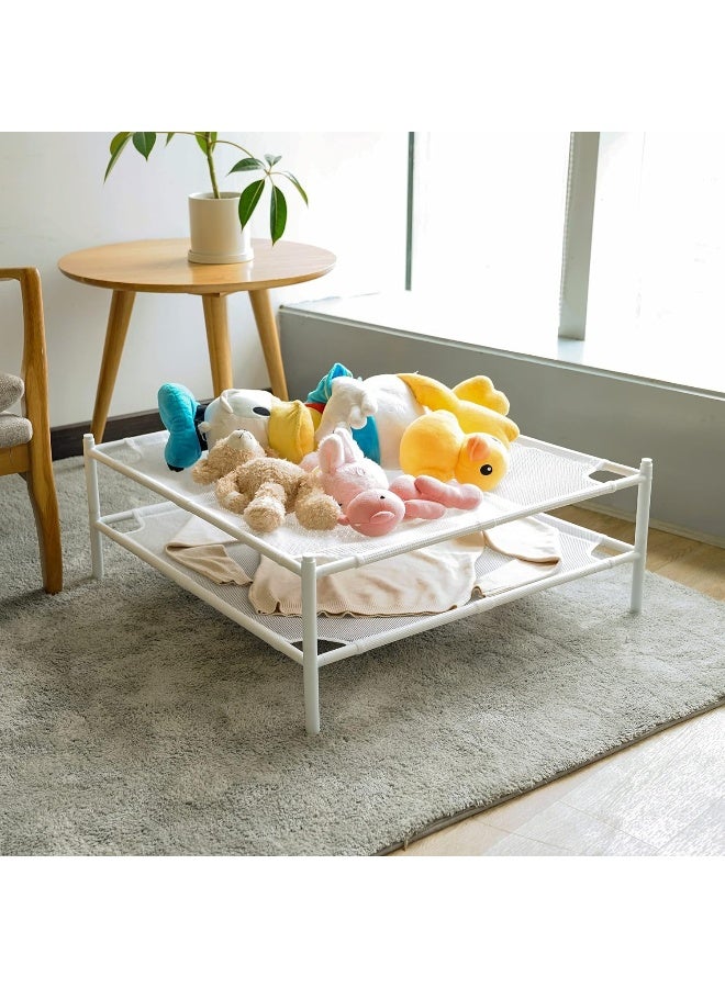 STORAGE MANIAC Sweater Drying Rack Mesh Clothes Drying Rack Stackable Laundry Drying Rack Lay Flat Dryer for Delicates Portable Dry Rack for Indoor or Outdoor White 2Pack - Image 5