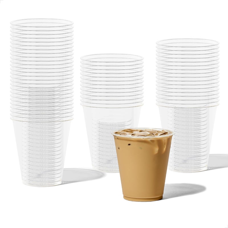 TOSSWARE NATURAL Arena - Plant Based Cups 12 oz Set of 50 - Plastic Alternative Cups for Parties  Bachelorettes  Weddings - Recyclable Clear Cold Cups - Image 1