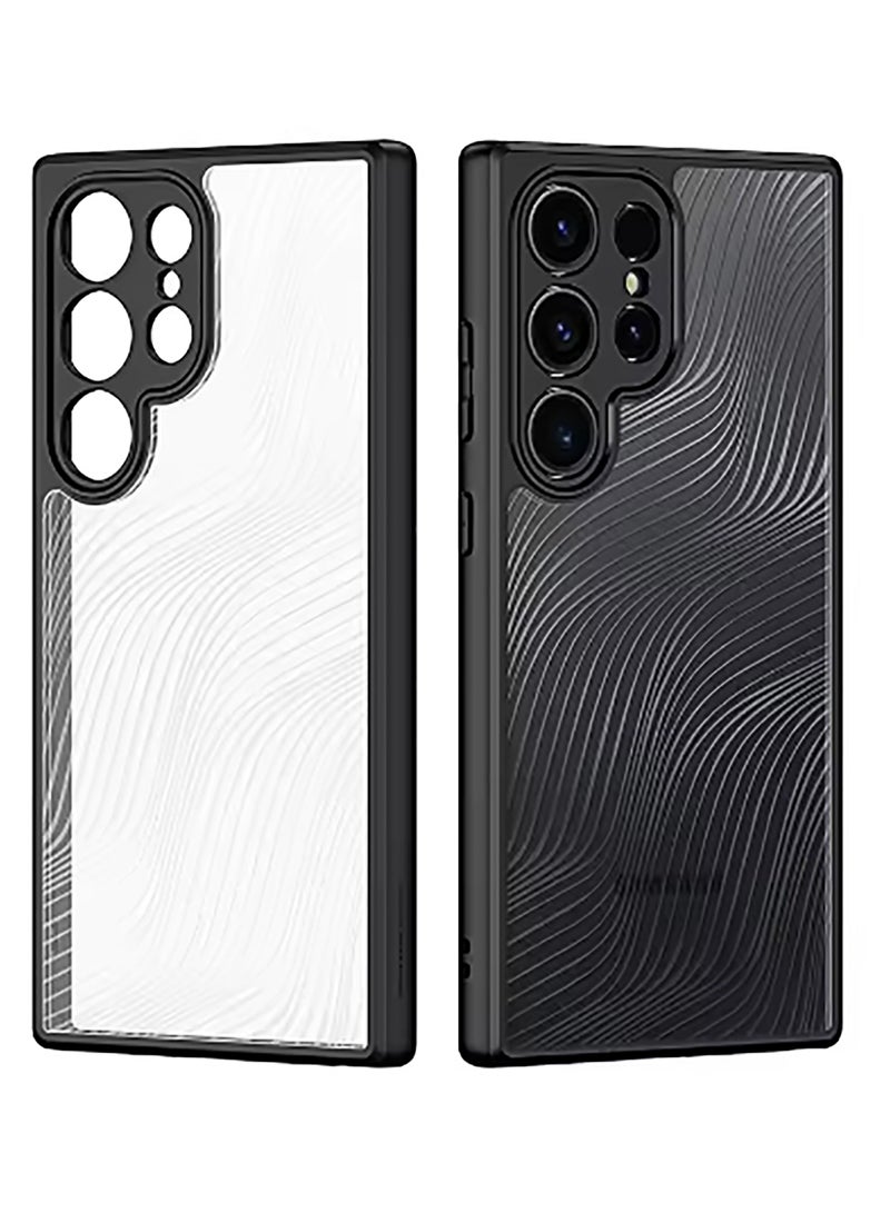 TPU Transparent Case for Samsung Galaxy S25 Ultra, waterproof, fade resistant, fingerprint resistant, collision resistant, black - Image 1