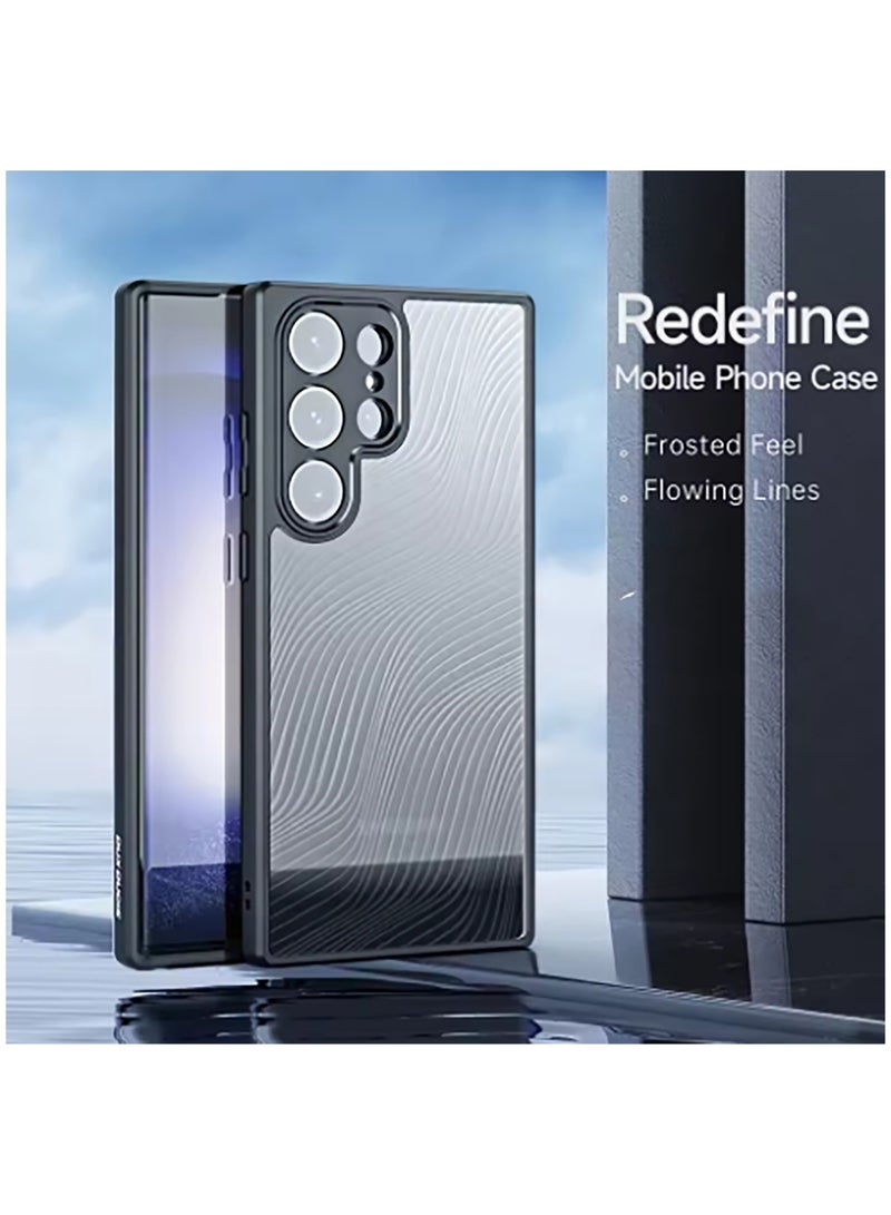 TPU Transparent Case for Samsung Galaxy S25 Ultra, waterproof, fade resistant, fingerprint resistant, collision resistant, black - Image 2