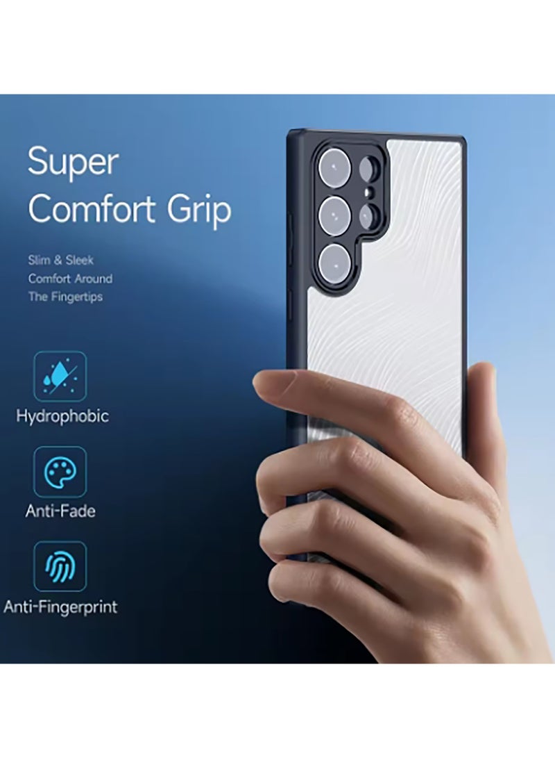 TPU Transparent Case for Samsung Galaxy S25 Ultra, waterproof, fade resistant, fingerprint resistant, collision resistant, black - Image 3