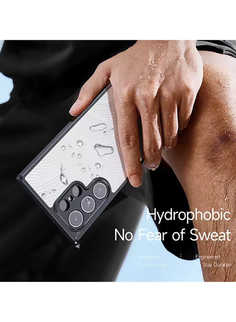 TPU Transparent Case for Samsung Galaxy S25 Ultra, waterproof, fade resistant, fingerprint resistant, collision resistant, black - Image 5