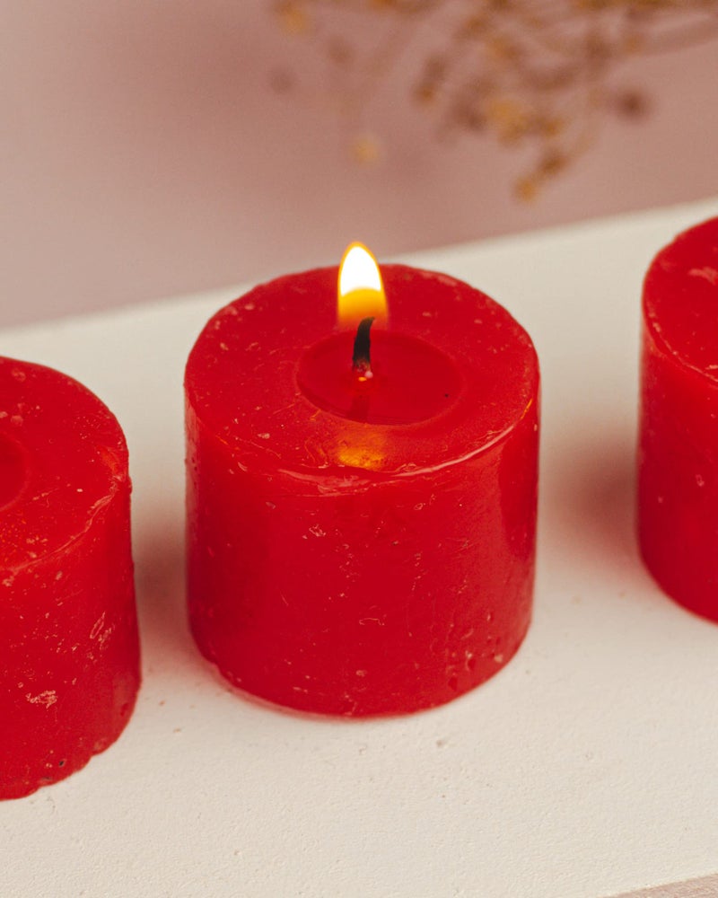 AURA DECOR AuraDecor Raspberry Scented Votive Candles Pack of 12 | Smokeless Long Burning Aroma Candles (Up to 8 Hours) for Home Decor, Wedding, Spa, Meditation & Gifting - Image 3