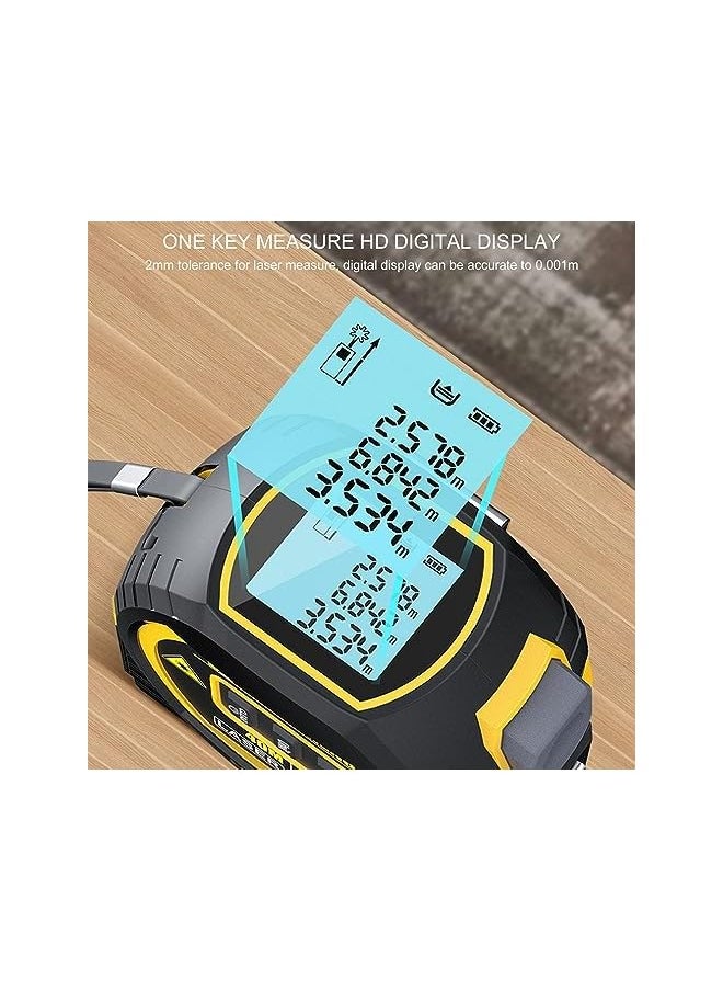 PROMASS 3 in 1 Digital Tape Measure, Vertical Cross Line , Measurement Tool with Distance Measurer, 5m Tape Measure, And Cross Marking Tool  - Image 3
