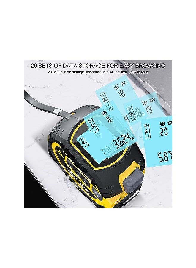 PROMASS 3 in 1 Digital Tape Measure, Vertical Cross Line , Measurement Tool with Distance Measurer, 5m Tape Measure, And Cross Marking Tool  - Image 5