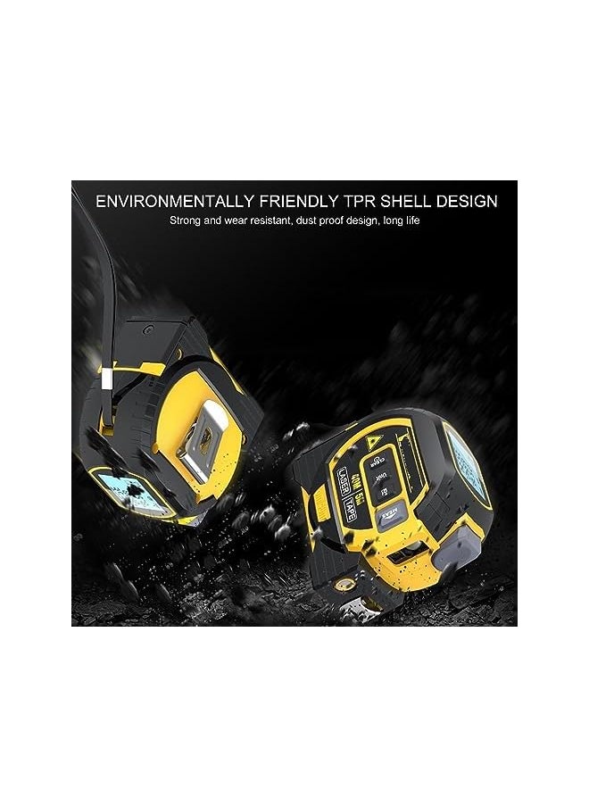 PROMASS 3 in 1 Digital Tape Measure, Vertical Cross Line , Measurement Tool with Distance Measurer, 5m Tape Measure, And Cross Marking Tool  - Image 4