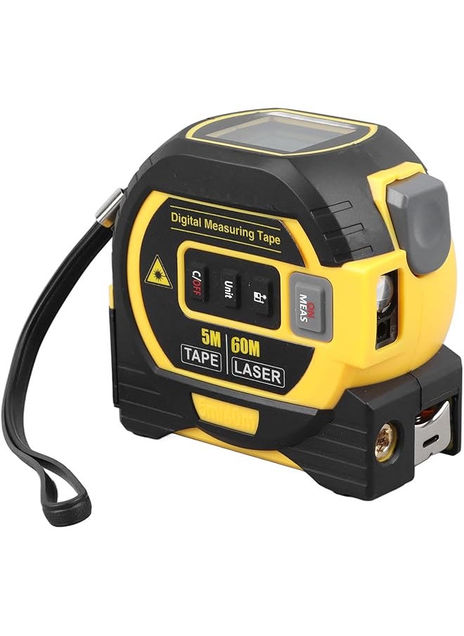 PROMASS 3 in 1 Digital Tape Measure, Vertical Cross Line , Measurement Tool with Distance Measurer, 5m Tape Measure, And Cross Marking Tool  - Image 1