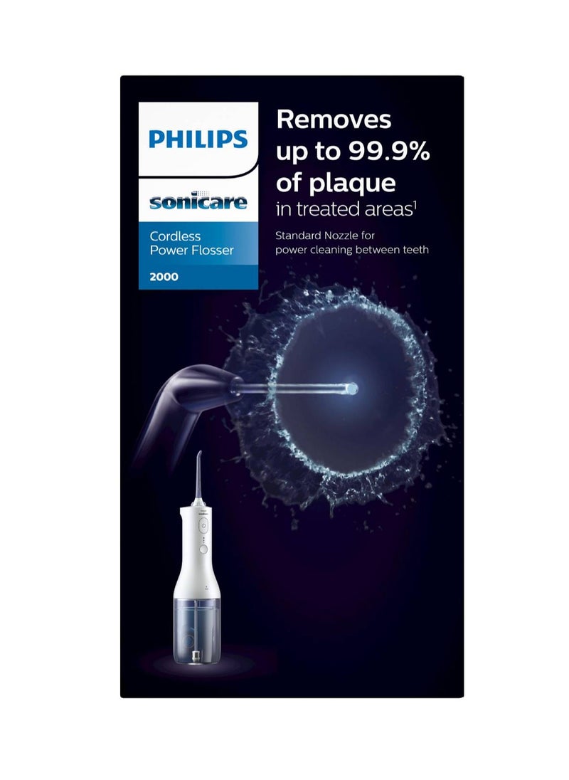 PHILIPS SONICARE - Philips Sonicare Cordless Power Flosser 2000,White, HX3822/11,Certified UAE 3 Pin - Image 1