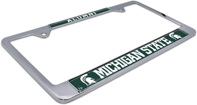 AMG Auto Emblems NCAA Premium Shiny Chrome Metal License Plate Frame - Alumni Version (Michigan State) - Image 2