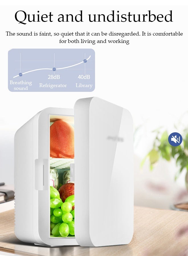 DUNISO 8L Car Refrigerator Portable Double-layer Auto Mini Fridge Low Noise Fridge Car & Household Use Single Person Refrigeration Small Refrigerator Electric Fast Cooler and Warmer for Refrigerating Make Up, Skin Care and Food Portable Freezer for Home Outdoor Camping and Dormitory Road Trips - Image 4