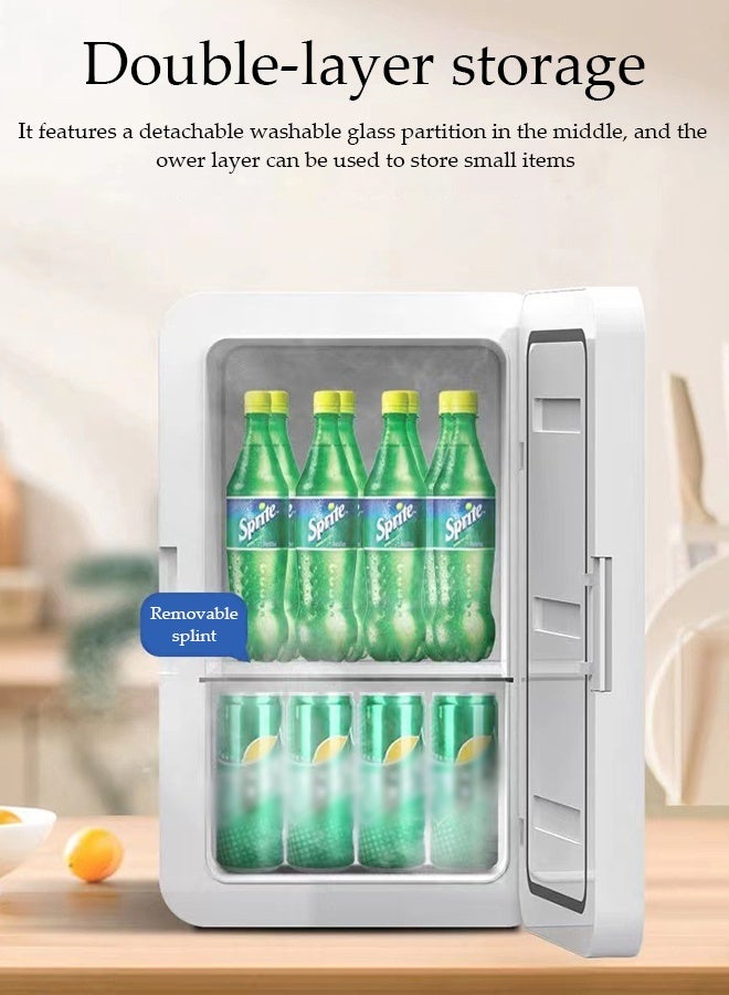 DUNISO 8L Car Refrigerator Portable Double-layer Auto Mini Fridge Low Noise Fridge Car & Household Use Single Person Refrigeration Small Refrigerator Electric Fast Cooler and Warmer for Refrigerating Make Up, Skin Care and Food Portable Freezer for Home Outdoor Camping and Dormitory Road Trips - Image 2