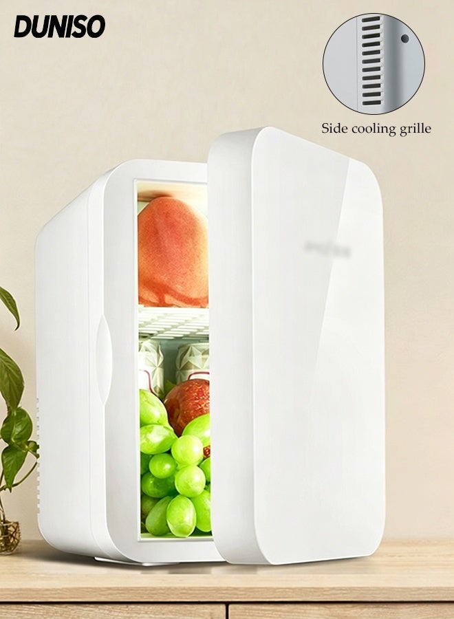 DUNISO 8L Car Refrigerator Portable Double-layer Auto Mini Fridge Low Noise Fridge Car & Household Use Single Person Refrigeration Small Refrigerator Electric Fast Cooler and Warmer for Refrigerating Make Up, Skin Care and Food Portable Freezer for Home Outdoor Camping and Dormitory Road Trips - Image 1