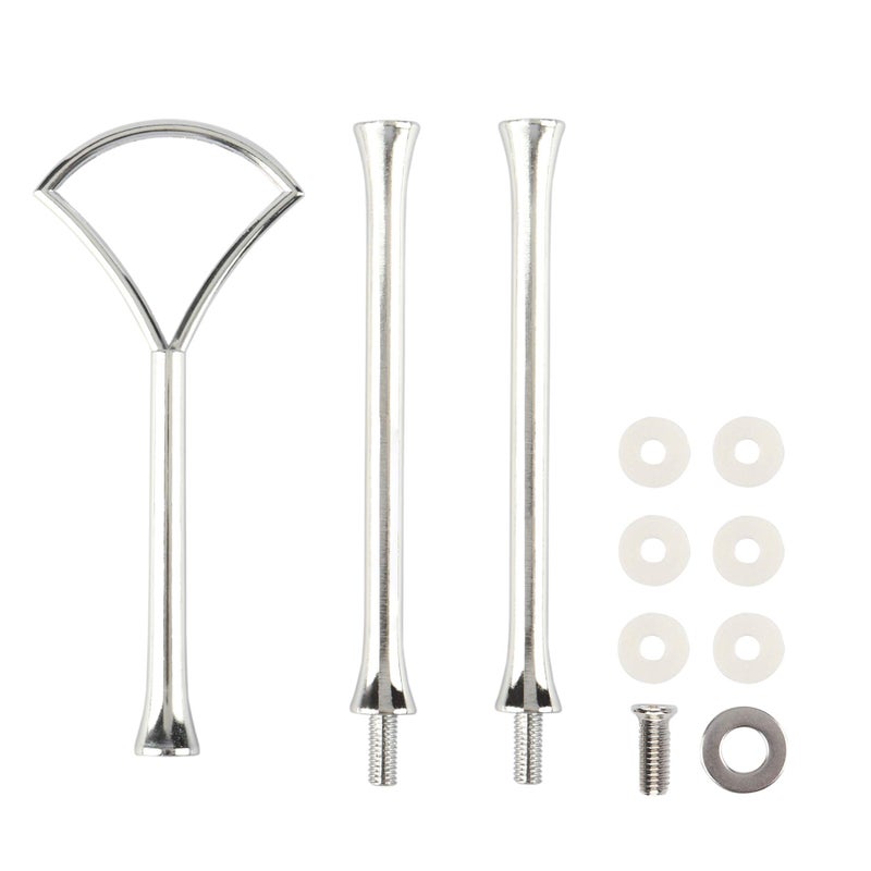 Happy Will 3 Tiered Cake Stand Noble Wedding Dessrt Tower Tray Cupcake Plates Holder for Birthday Party Baby Shower Graduation and Christmas Party Silver Fan - Image 1