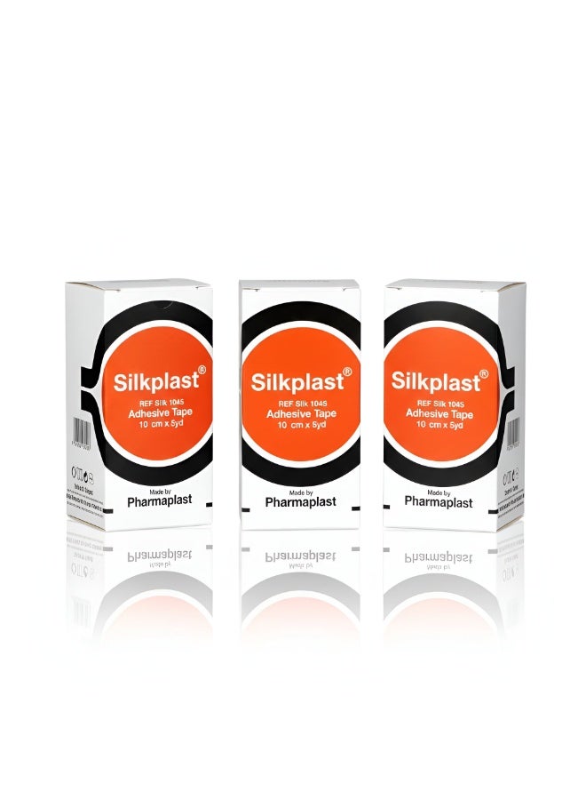 بلاستر طبي سيلك بلاست 10 سم مضاعف القوة (3 عبوات )
