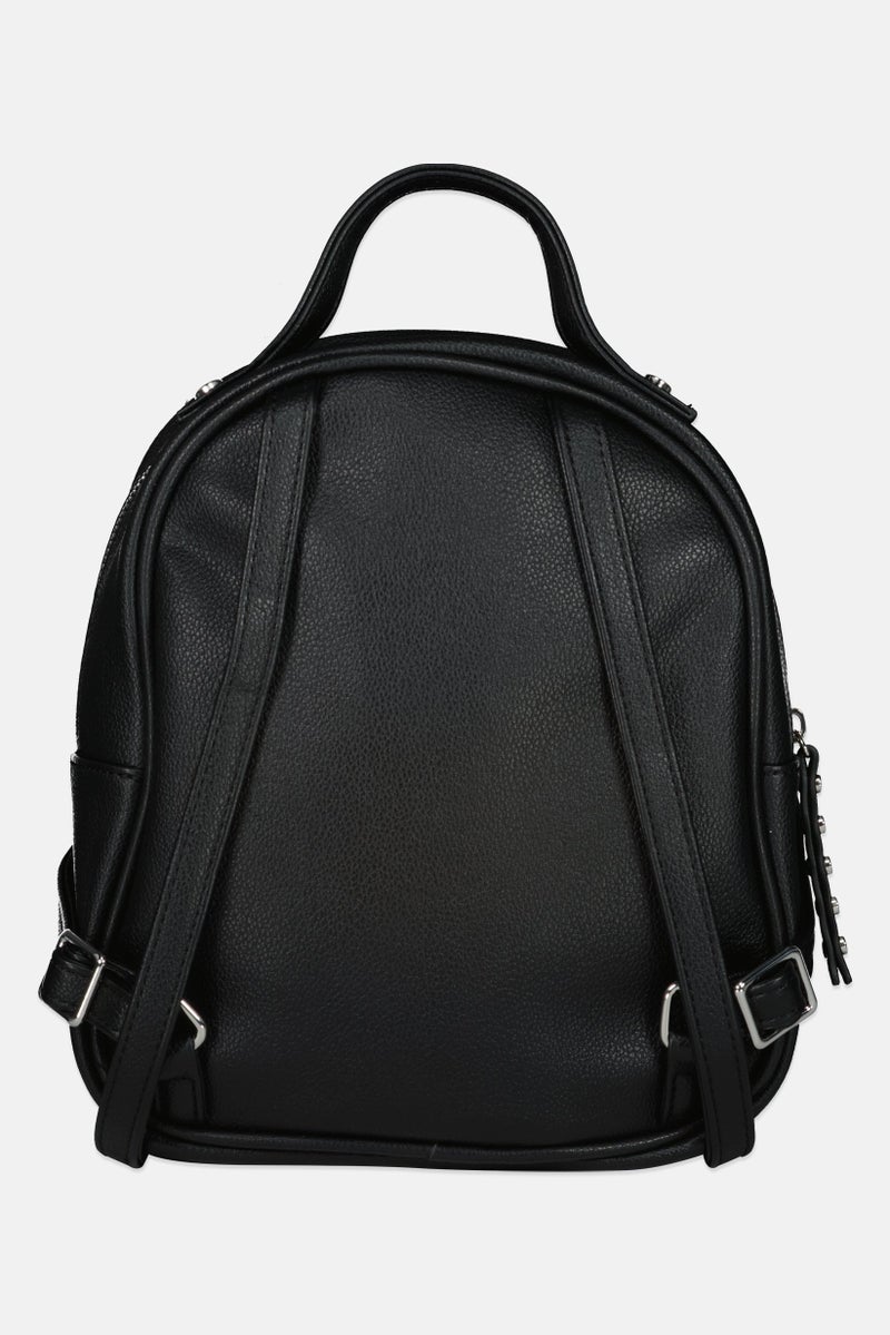 Deezee Women Brand Logo Mini Backpack, Black - Image 2