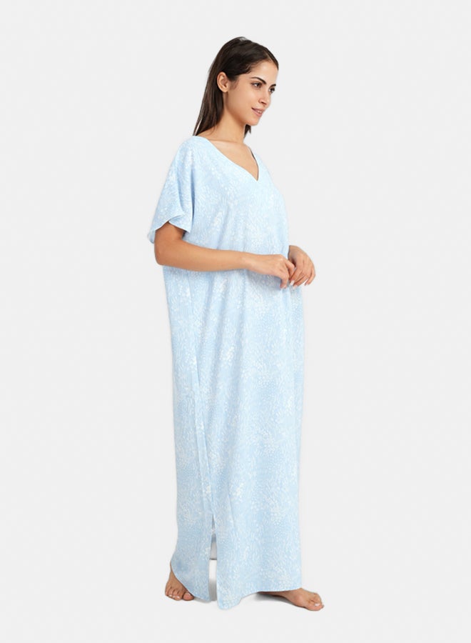 Carina Light Blue Maxi Nightgown - Image 5