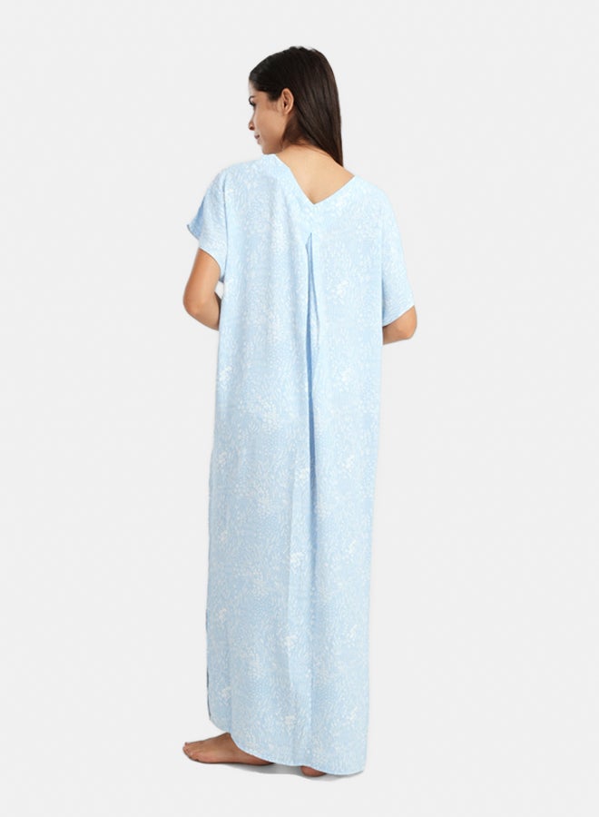 Carina Light Blue Maxi Nightgown - Image 3