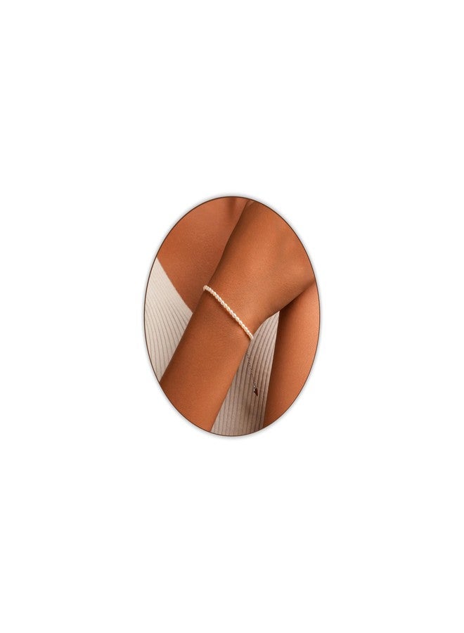 هينجشينج أساور لؤلؤ للنساء، مصنوعة يدويًا من لآلئ المياه العذبة الصغيرة، بتصميم خيط متصل، مع قفل بولو قابل للتعديل مطلي بالذهب عيار 18 قيراطًا - 18K WGP - Image 1