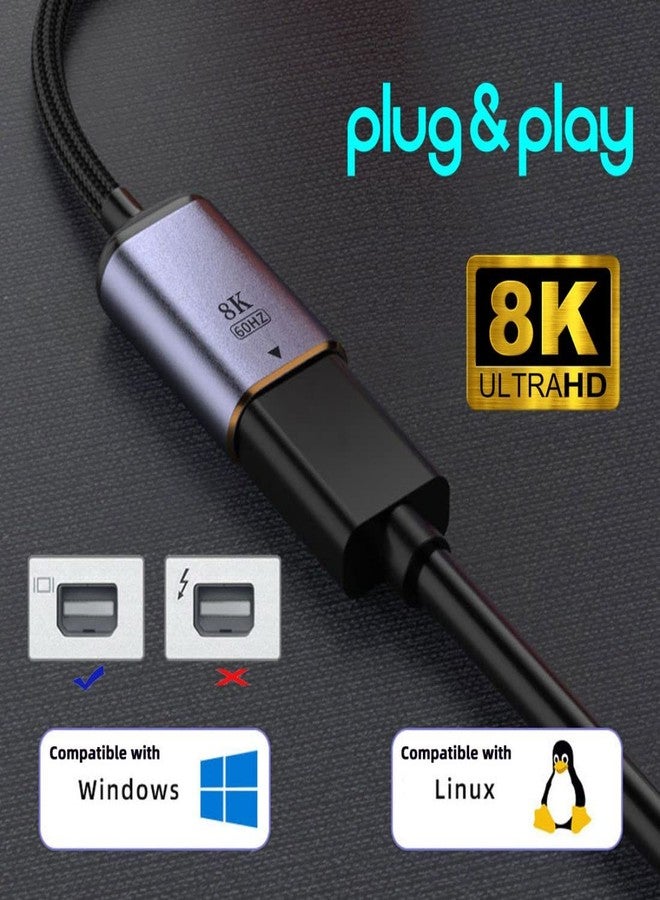 Chenyang كابل تشين يانغ CY USB C إلى Mini Displayport، مدخل USB Type C أنثوي إلى مخرج Mini Displayport 1.4 ذكر، كابل HDTV 8K@60hz 4K@120hz للتابلت والهاتف المحمول واللابتوب - Image 5