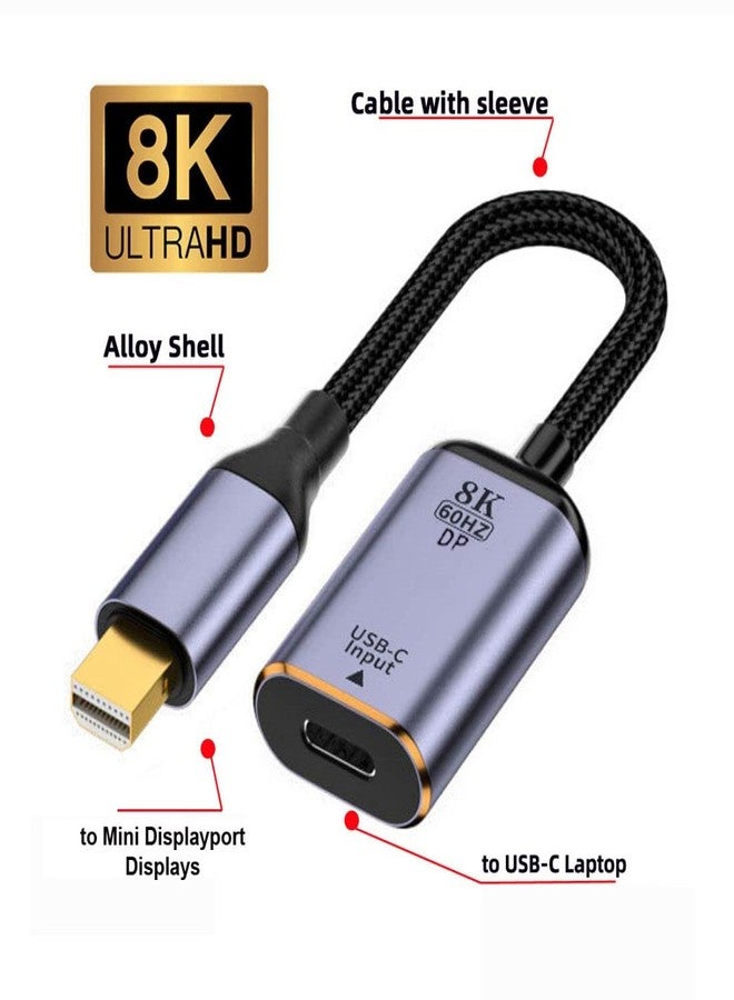 Chenyang كابل تشين يانغ CY USB C إلى Mini Displayport، مدخل USB Type C أنثوي إلى مخرج Mini Displayport 1.4 ذكر، كابل HDTV 8K@60hz 4K@120hz للتابلت والهاتف المحمول واللابتوب - Image 4