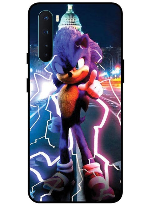 Protective Case Cover For OnePlus Nord Smart Series Printed Protective Case Cover for OnePlus Nord Blue & Purple Sonic