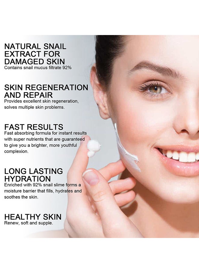 Advanced Snail 92 All In One Cream, Snail Cream Collagen Cream Moisturizing, Anti Age Firming Face Cream, 100G